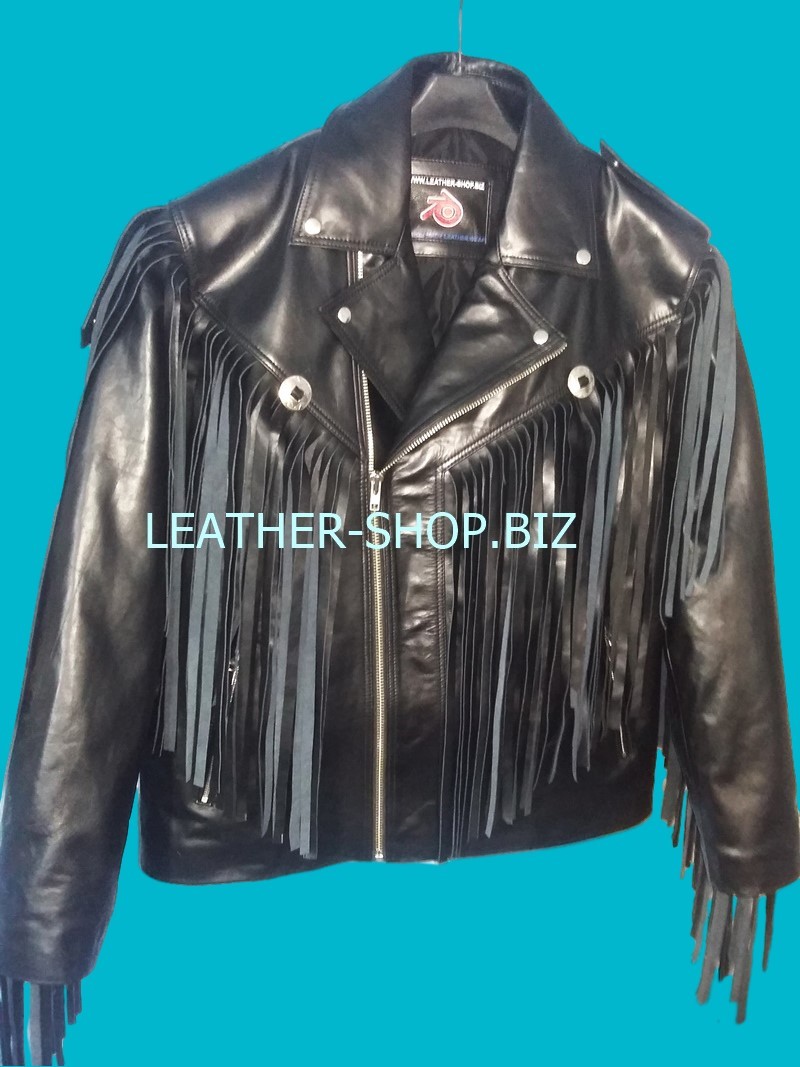 mens fringed motorcycle jacket